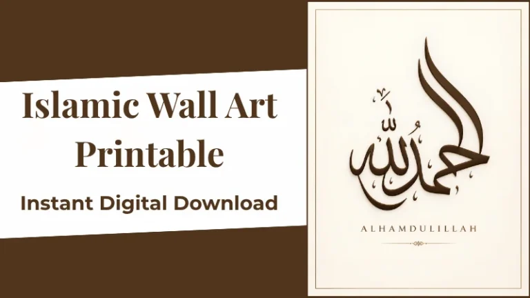 Alhamdulillah Arabic Calligraphy Print: A Simple Way to Bring Gratitude Into Your Home